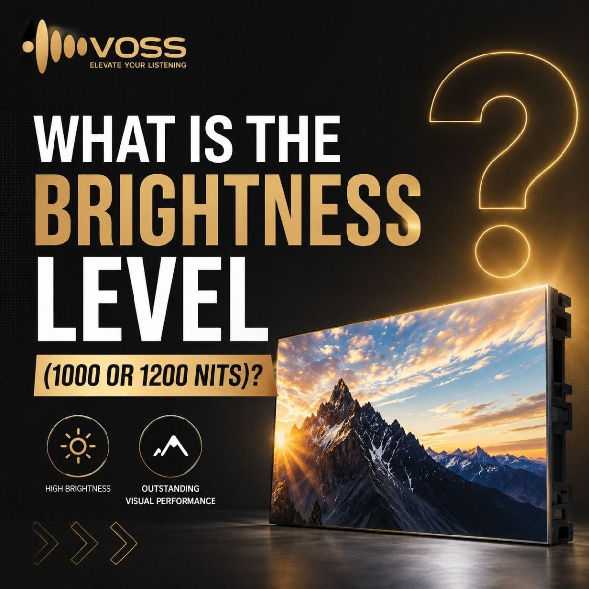 What is the brightness level (1000 or 1200 nits)?