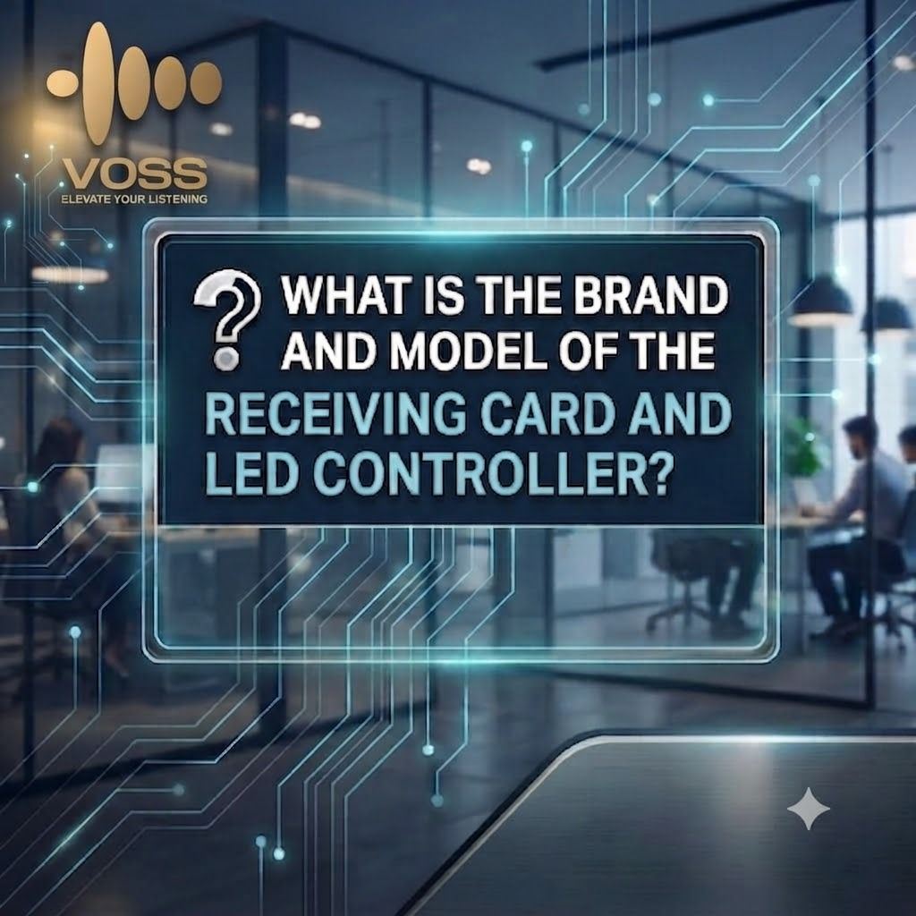 What is the brand and model of the receiving card and LED controller?