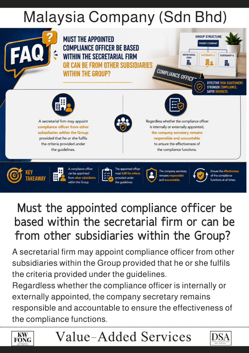 Must the appointed compliance officer be based within the secretarial firm or can be from other subsidiaries within the Group? � ��ί�εĺϹ�٣�Compliance Officer���Ƿ�����ڹ�˾�����������ڲ���ְ�����ǿ������Լ��ţ�Gro