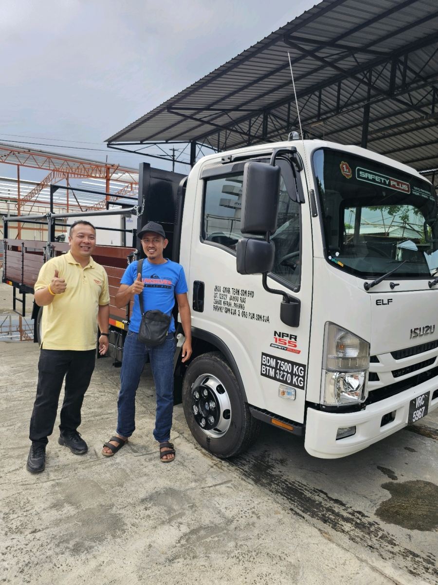 Thanks Customer Trusted JHSS SMAR TEAM SDN BHD From Pahang Purchase 1Unit Isuzu NPR75UKH 17Ft Wooden Cargo (Gas Body) 