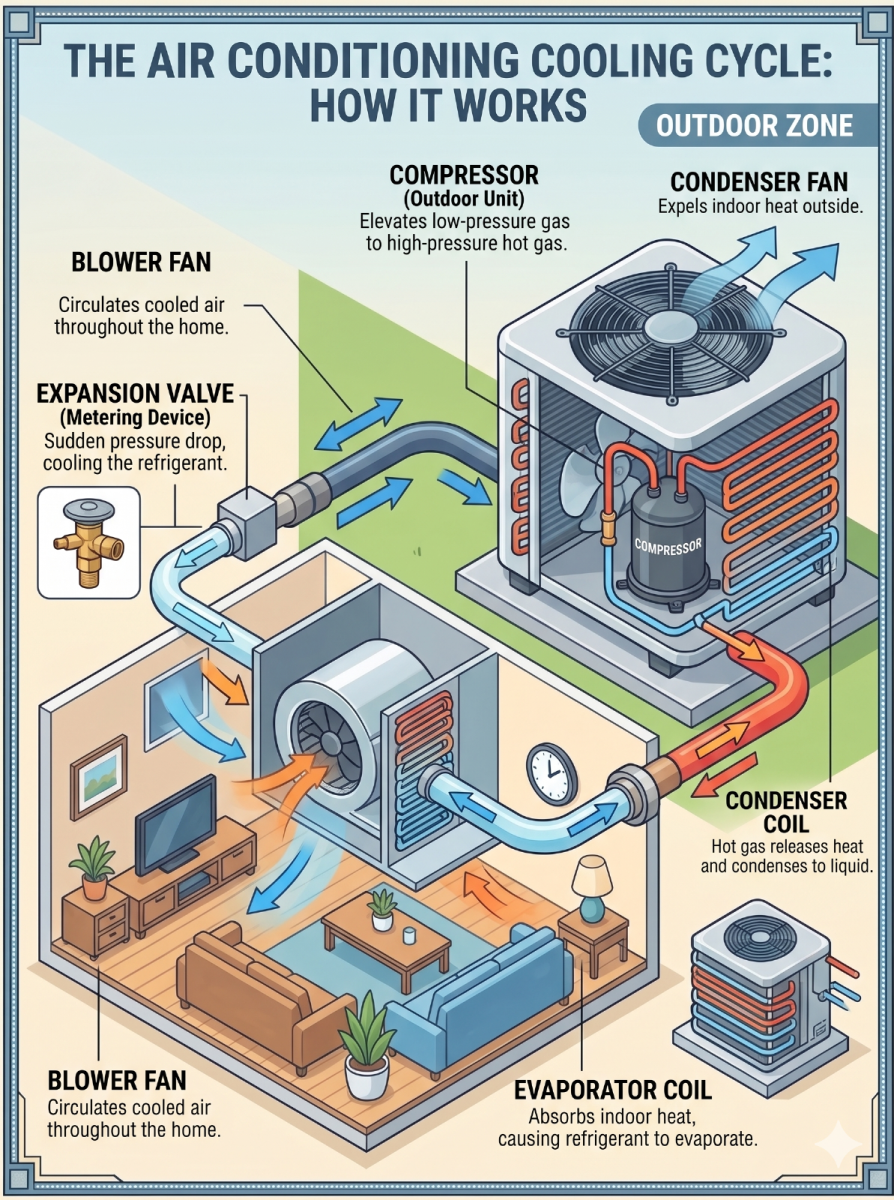 Cara Sistem Aircond Berfungsi Dalam Proses Penyejukan