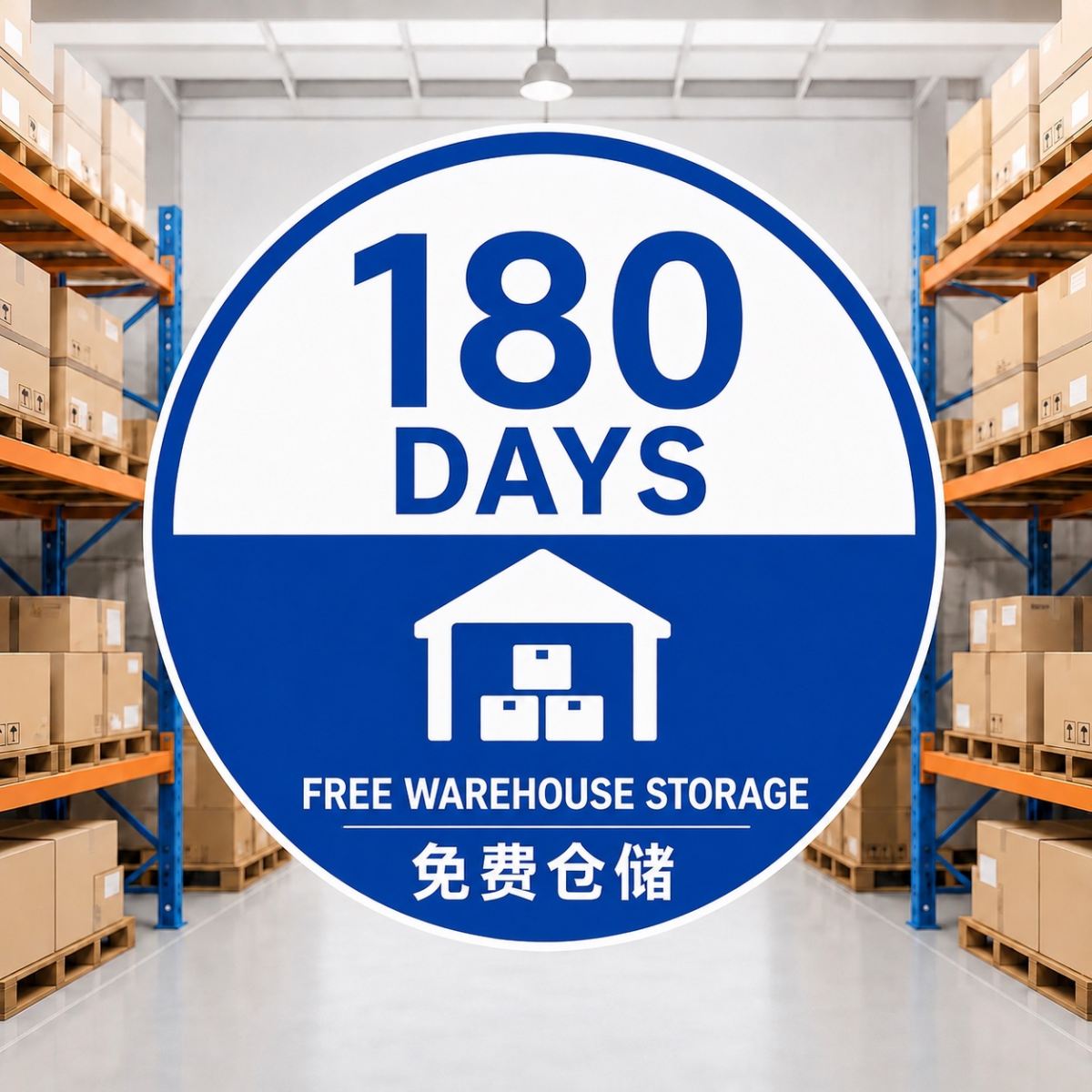180 Days Free Warehouse Storage in China