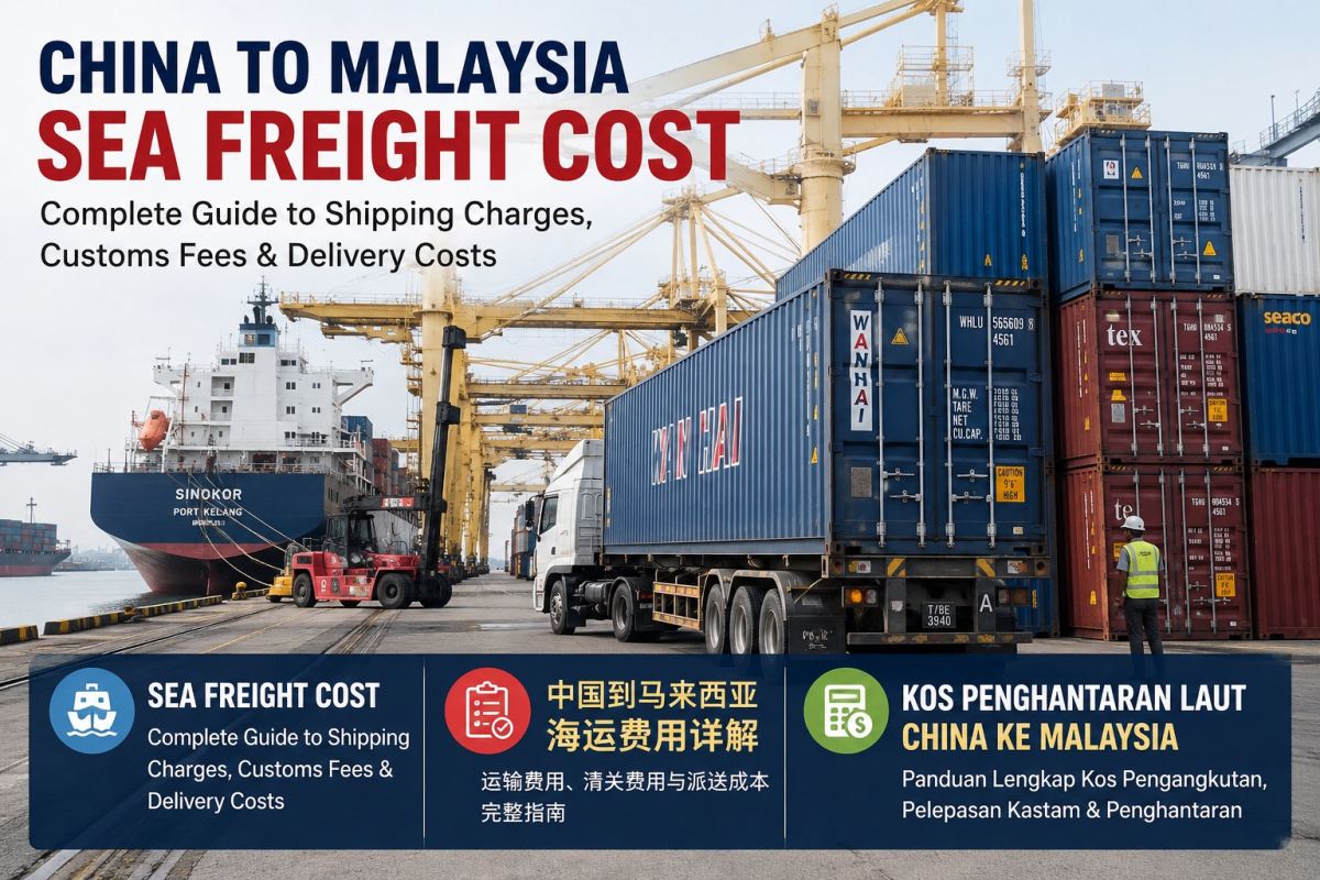 Berapakah Kos Penghantaran Laut dari China ke Malaysia? Semua Caj Yang Perlu Anda Ketahui