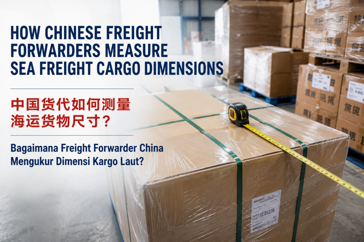Cara Freight Forwarder China Mengukur Dimensi Kargo Laut (Panduan Pengiraan CBM)