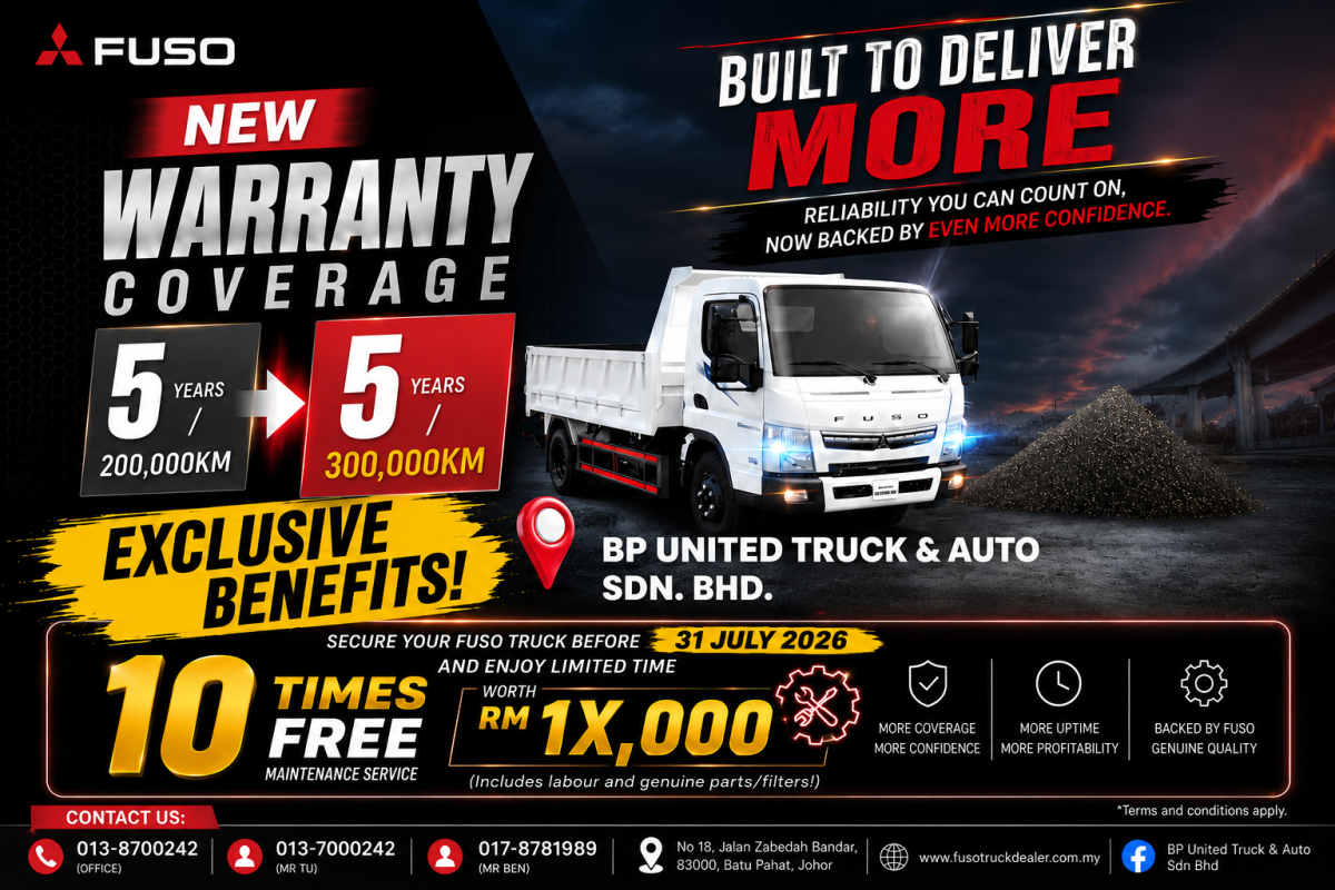 NEW WARRANTY COVERAGE AND 10 TIMES FREE MAINTENANCE SERVICE!