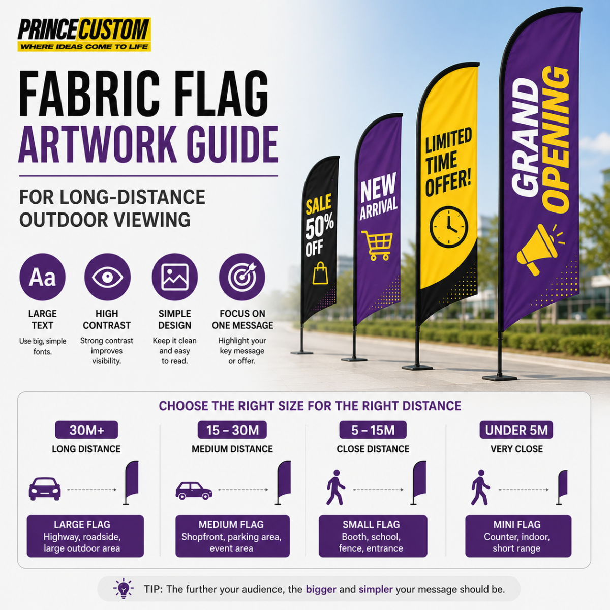 Fabric Flag Artwork Guide for Long-Distance Outdoor Viewing
