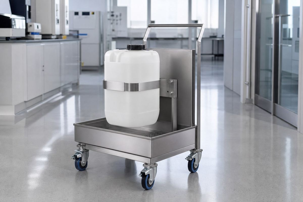 Malaysia-Wide Secondary Containment Trolley Guide for Chemical Handling, Lab & Cleanroom Buyers