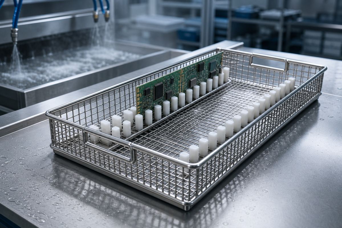 PCB Tray with Teflon for Boards That Cannot Touch Bare Metal