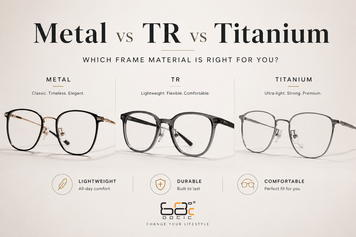 How to Choose the Right Eyeglass Frame Material (Metal vs TR vs Titanium)