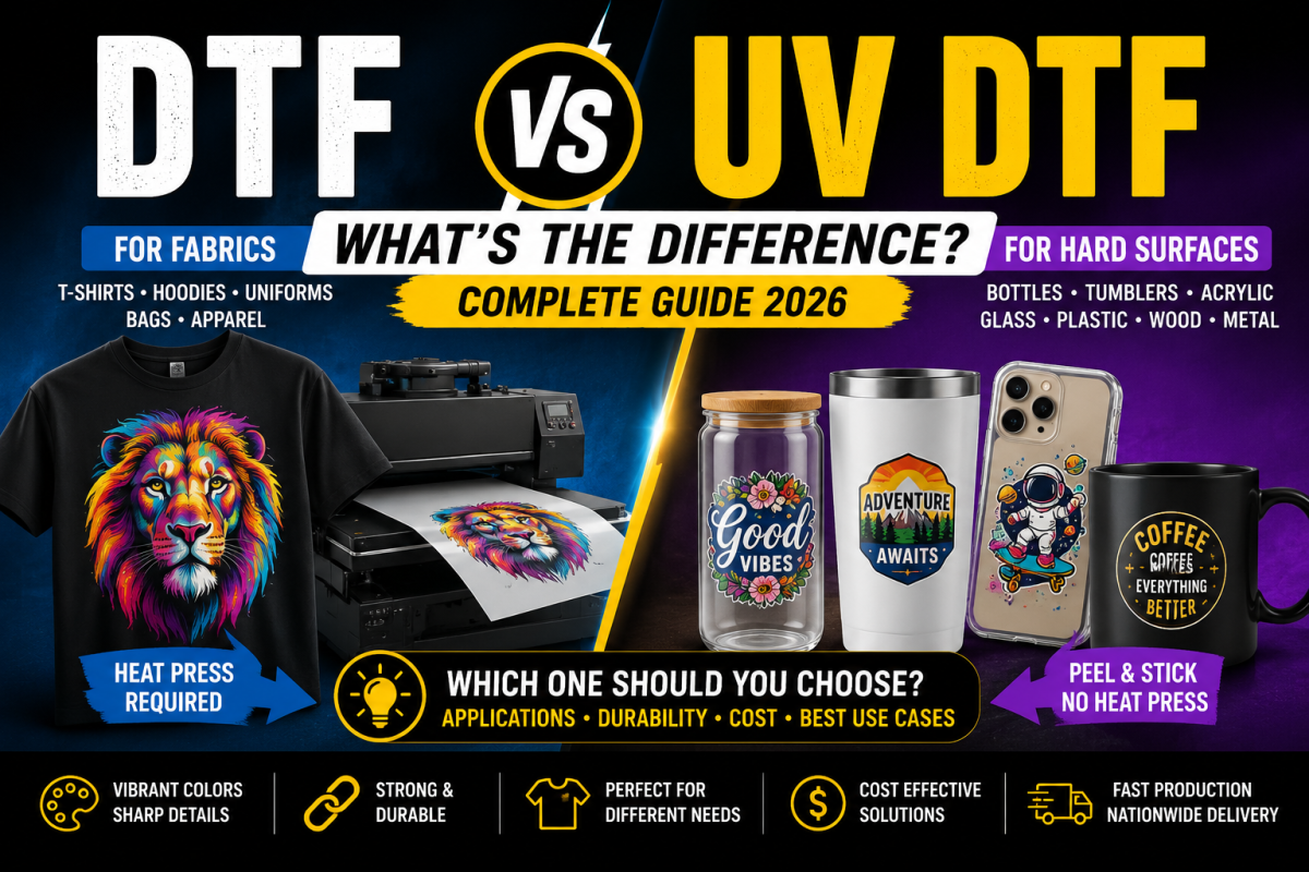 DTF vs UV DTF: What's the Difference? Complete Guide (2026)