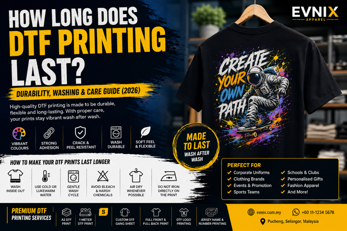 How Long Does DTF Printing Last? Durability, Washing & Care Guide (2026)