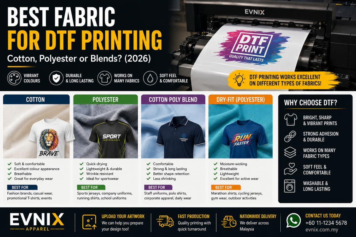 Best Fabric for DTF Printing: Cotton, Polyester or Blends? (2026)