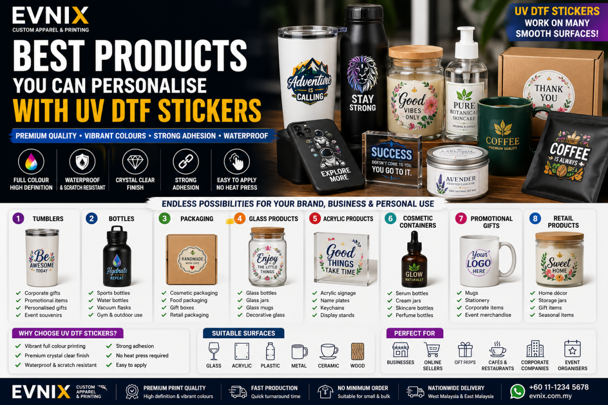 Best Products You Can Personalise with UV DTF Stickers (2026)
