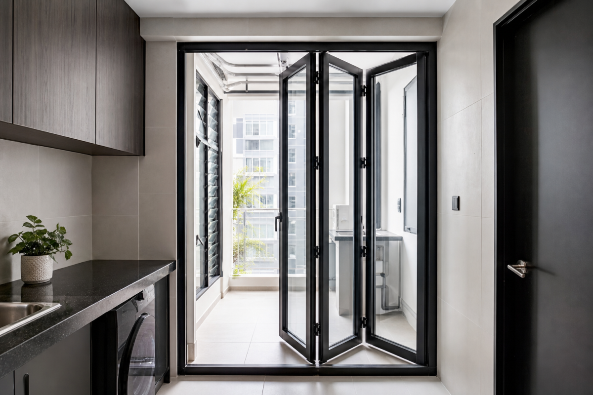 PD Glass Door in Selangor for Wet Kitchen Yard and Compact Home Spaces