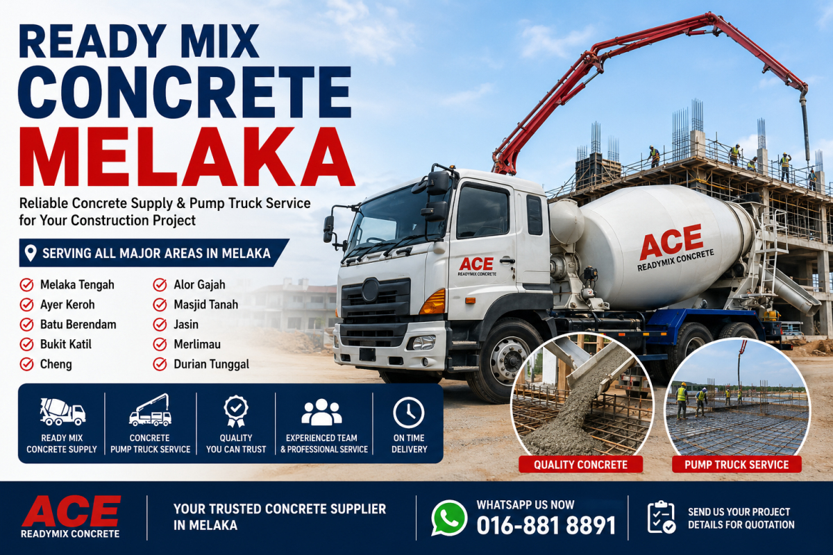 Ready Mix Concrete Supply & Delivery in Melaka