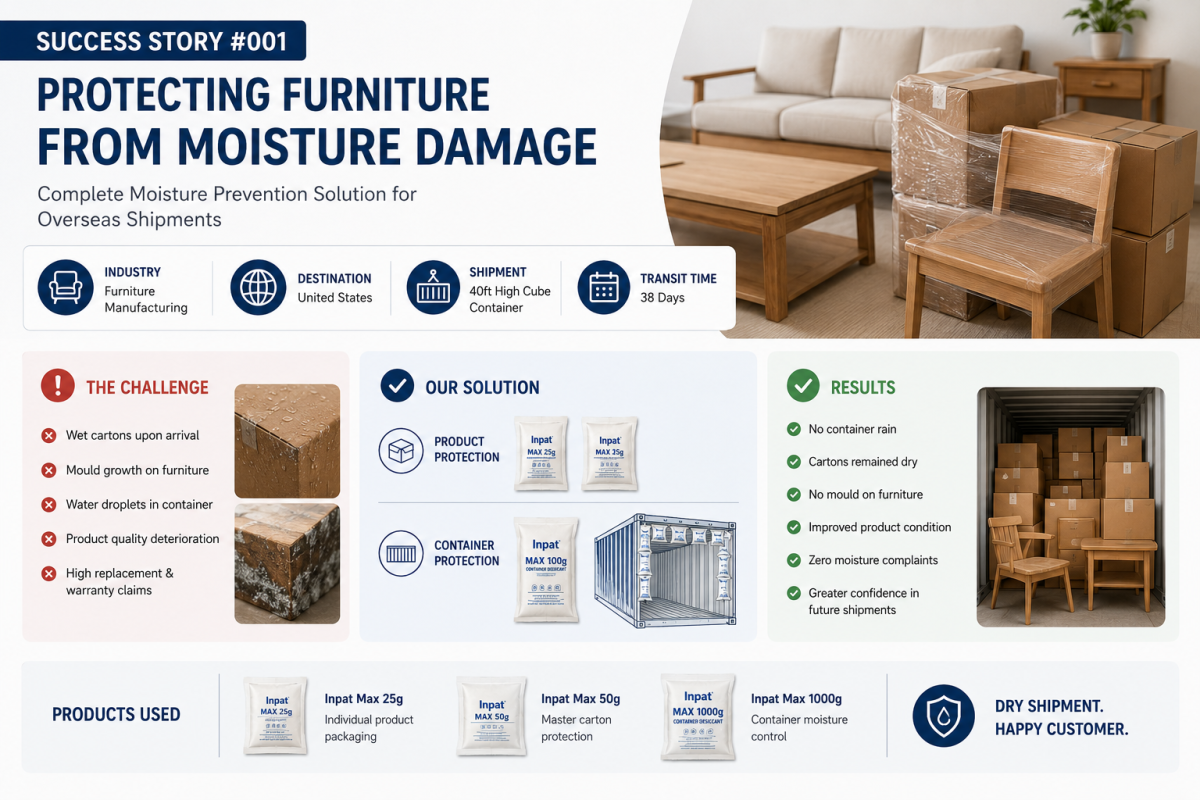 Moisture Prevention Success Story #001 - Furniture Manufacturing
