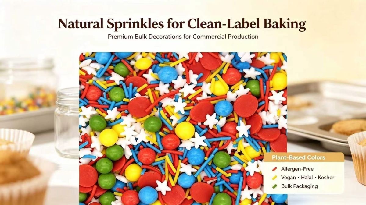 Bulk Supply of Plant-Based, Allergen-Free Sprinkles for Commercial Bakeries and Food Brands