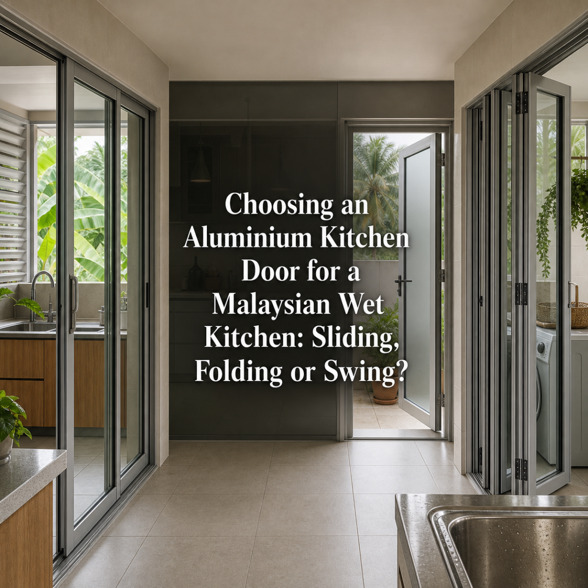 Choosing an Aluminium Kitchen Door for a Malaysian Wet Kitchen: Sliding, Folding or Swing?