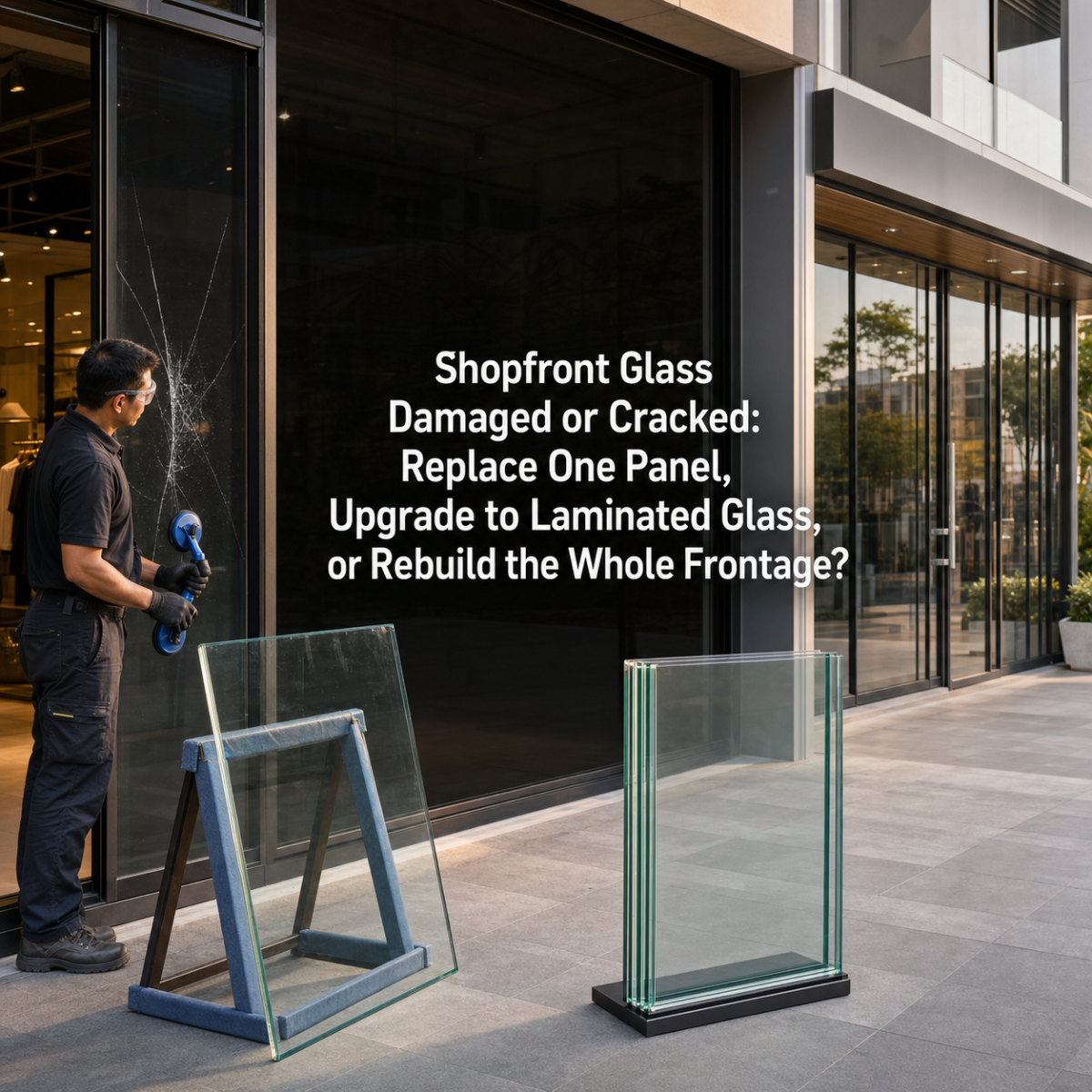 Shopfront Glass Damaged or Cracked: Replace One Panel, Upgrade to Laminated Glass, or Rebuild the Whole Frontage?