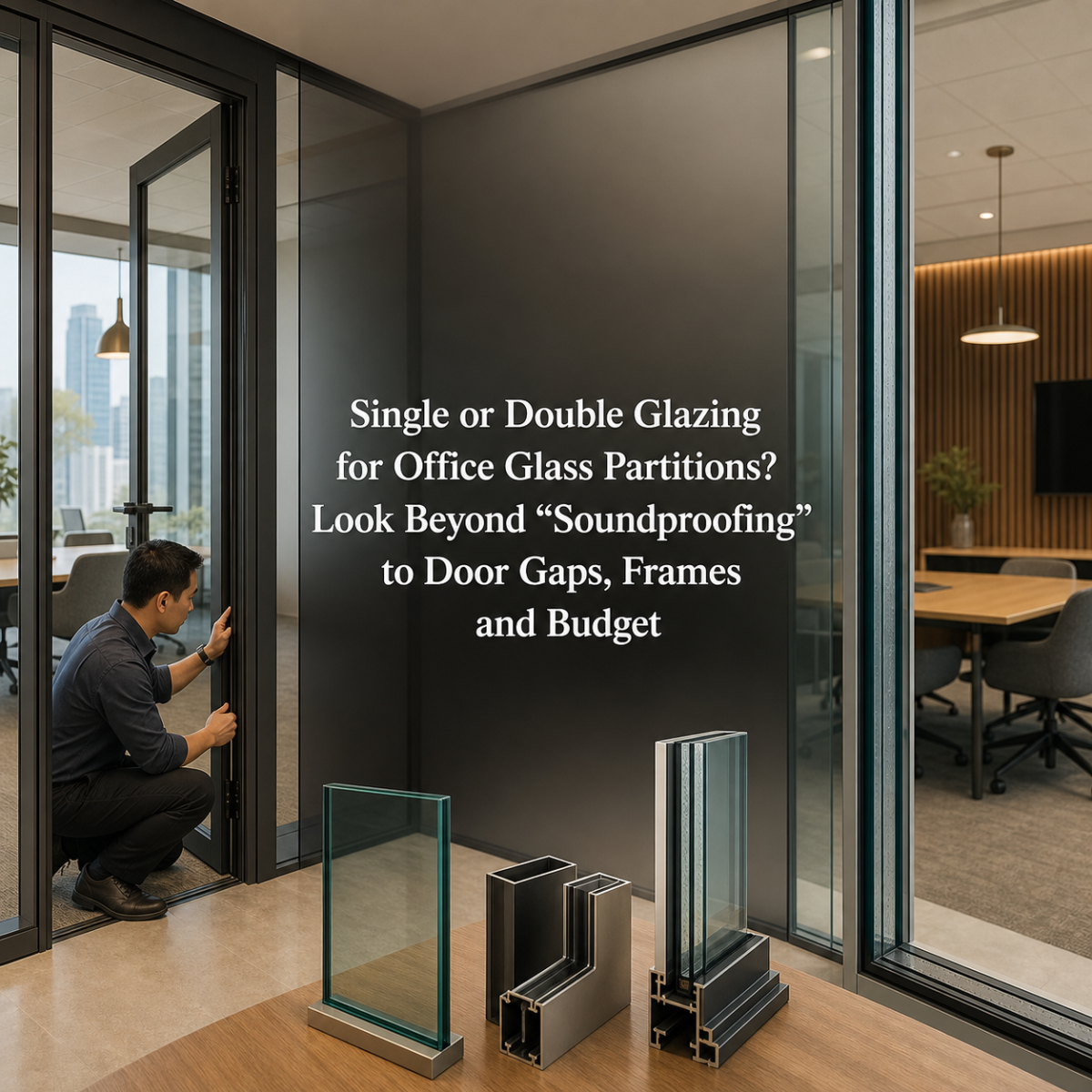 Single or Double Glazing for Office Glass Partitions? Look Beyond ��Soundproofing�� to Door Gaps, Frames and Budget