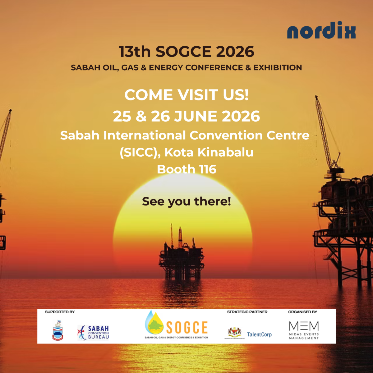 Join us at SABAH OIL, GAS & ENERGY CONFERENCE & EXHIBITION, Kota Kinabalu | 25 - 26 June 2026
