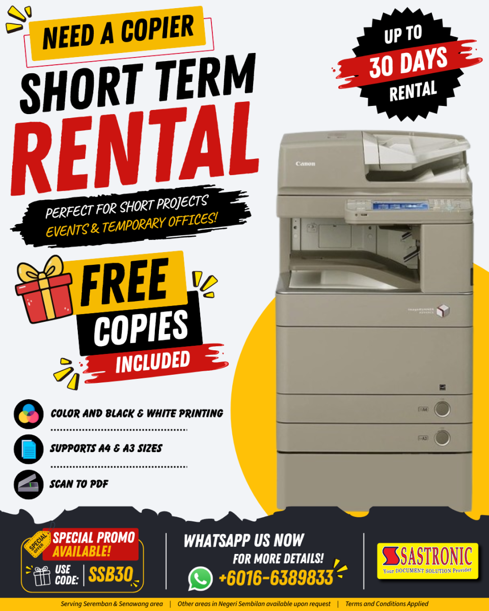 Short Term Machine Rental !!!