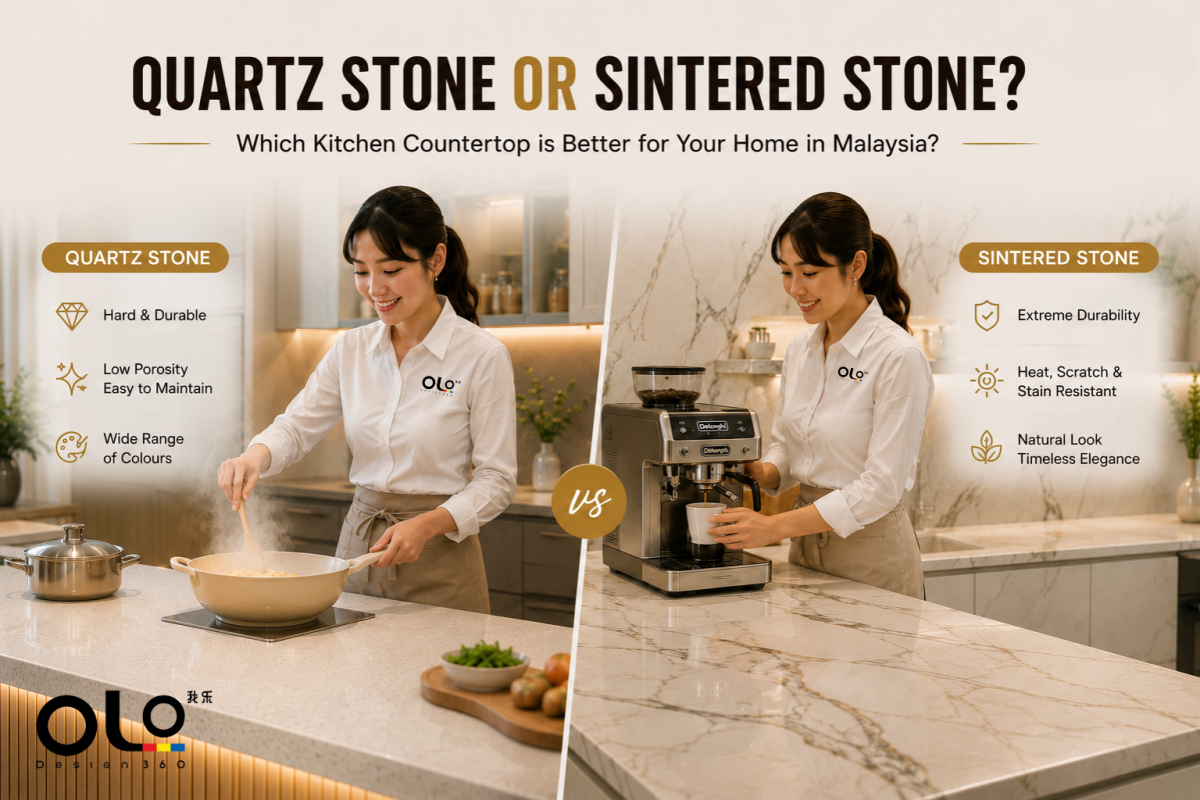 Quartz Stone or Sintered Stone? Which Kitchen Countertop Is Better for Your Home in Malaysia?