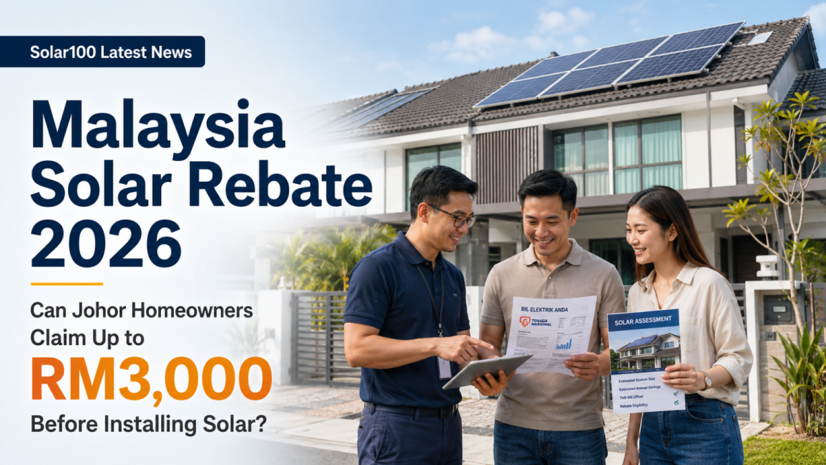 Malaysia Solar Rebate 2026: Can Johor Homeowners Claim Up to RM3,000 Before Installing Solar?