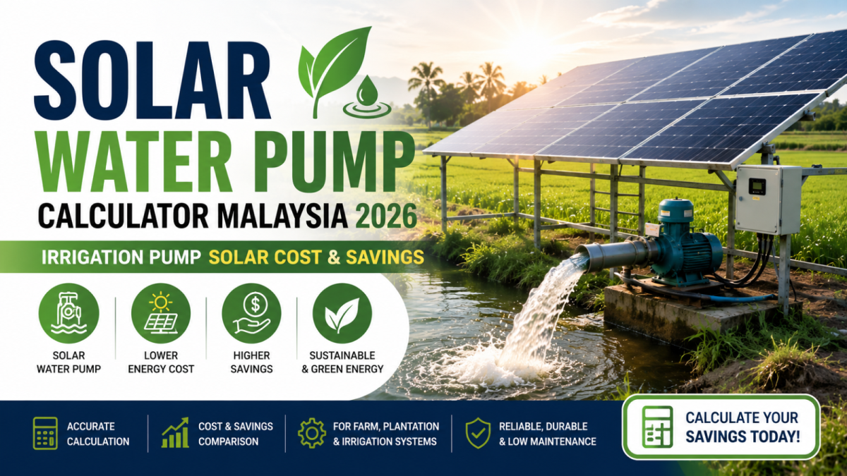 Kalkulator Solar Water Pump Malaysia 2026��Kos & Penjimatan Solar untuk Pam Irigasi