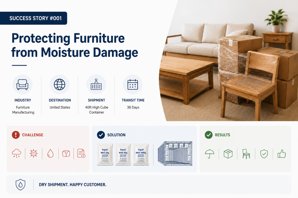 Moisture Prevention Success Story #001 - Furniture Manufacturing