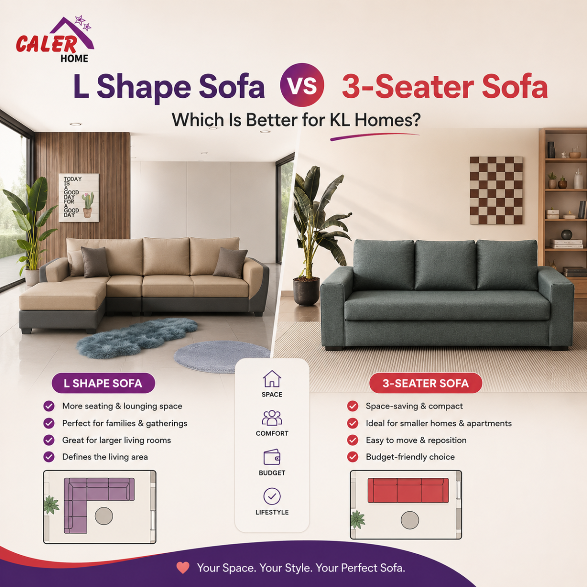 L Shape Sofa vs 3-Seater Sofa: Which Is Better for KL Homes?