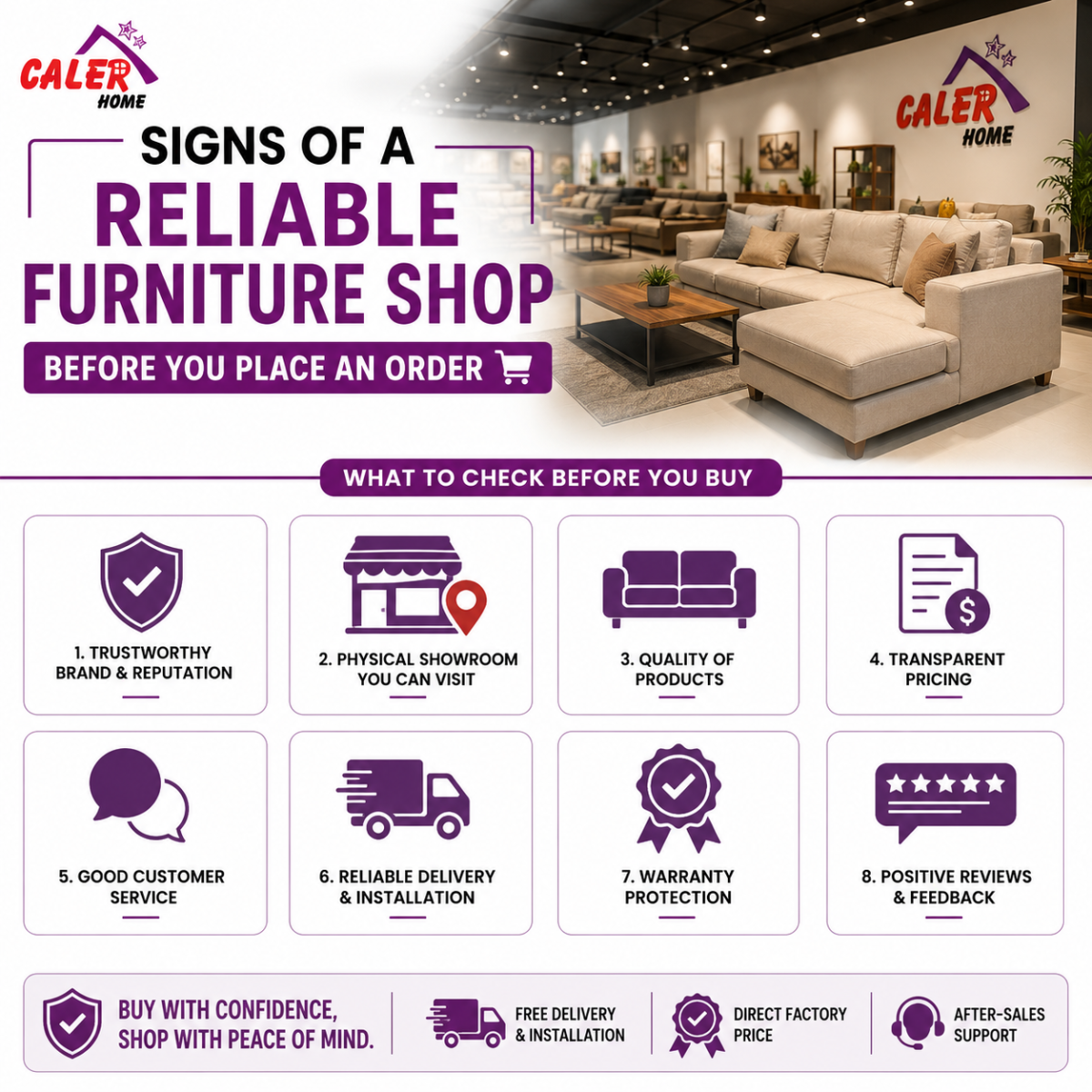 Signs of a Reliable Furniture Shop Before You Place an Order
