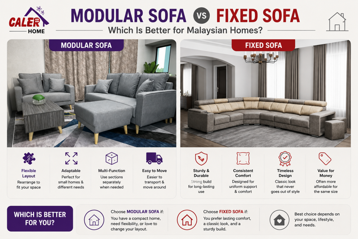 Modular Sofa vs Fixed Sofa: Which Is Better for Malaysian Homes?
