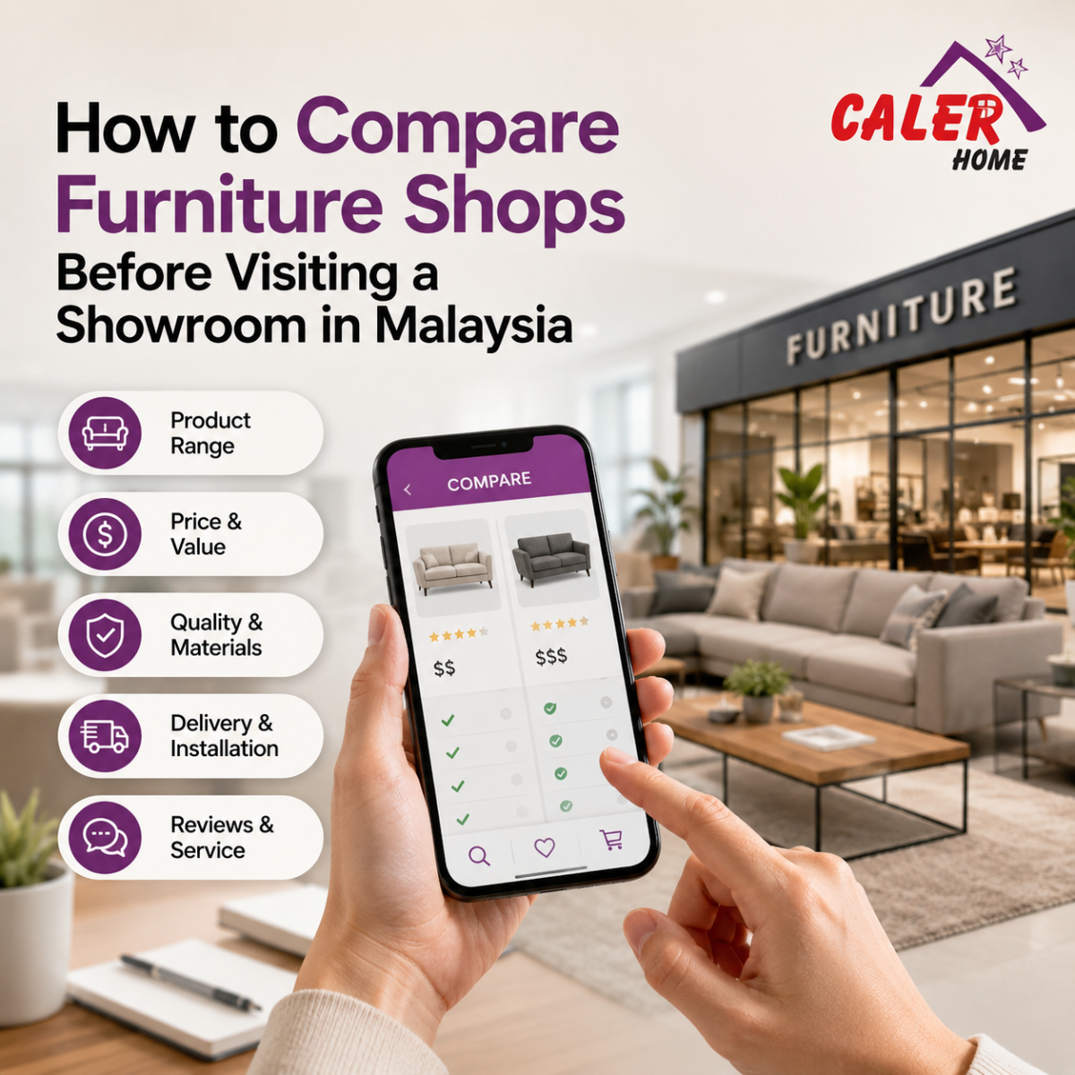 How to Compare Furniture Shops Before Visiting a Showroom in Malaysia