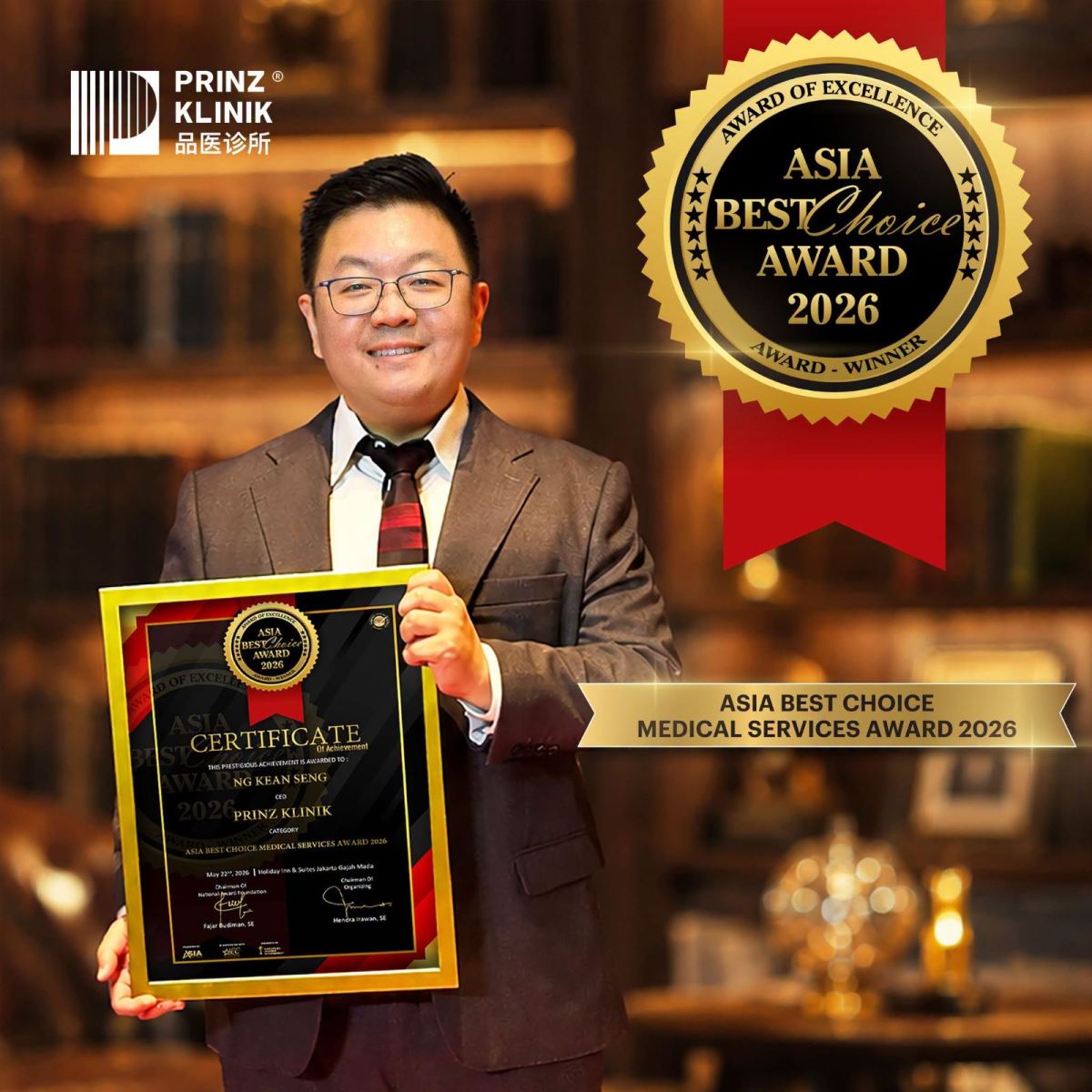 Asia Best Choice Medical Services Award 2026 | Prinz Keponggi Clinic