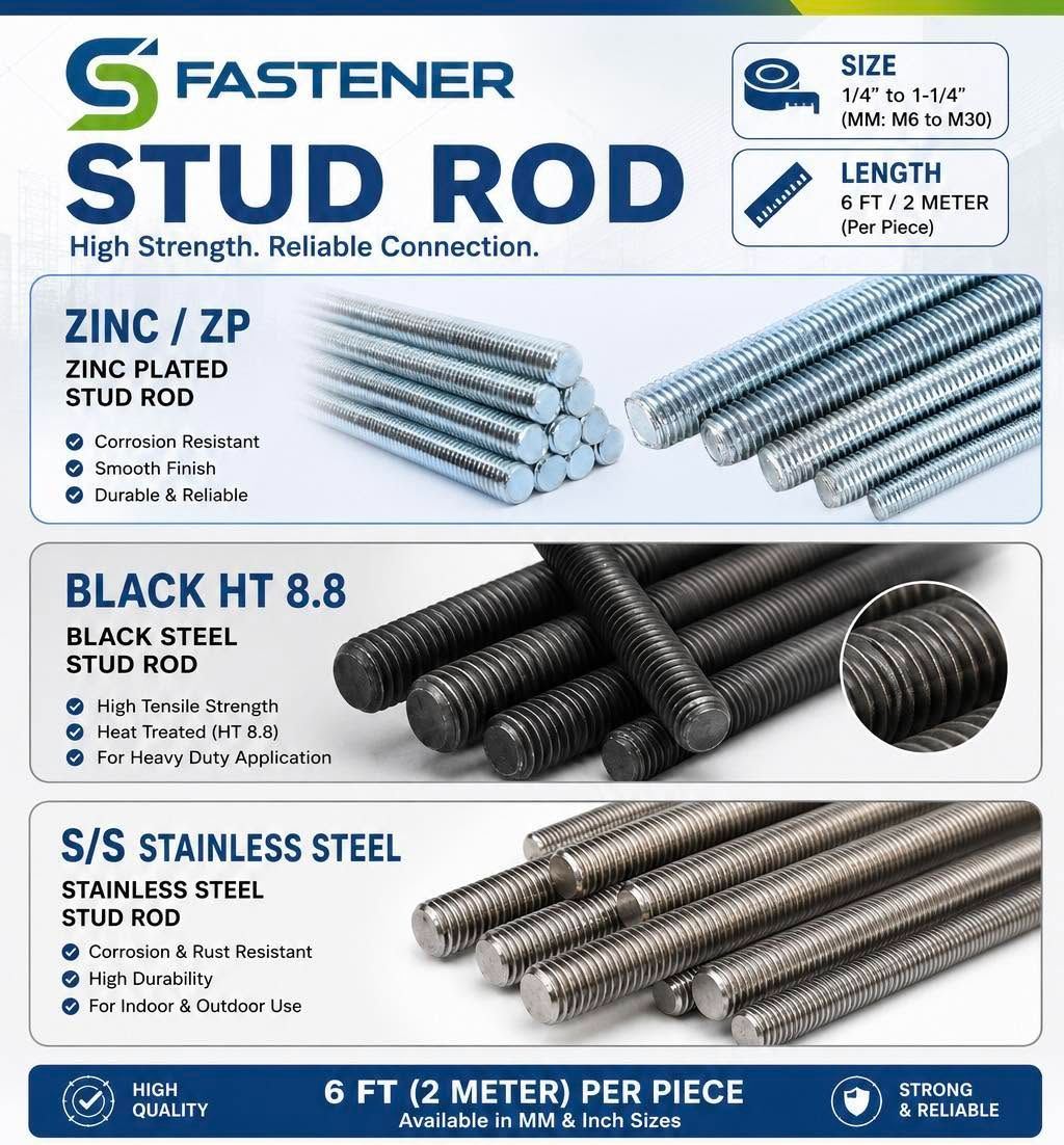 �Premium Stud Rods for Strong & Reliable Connections