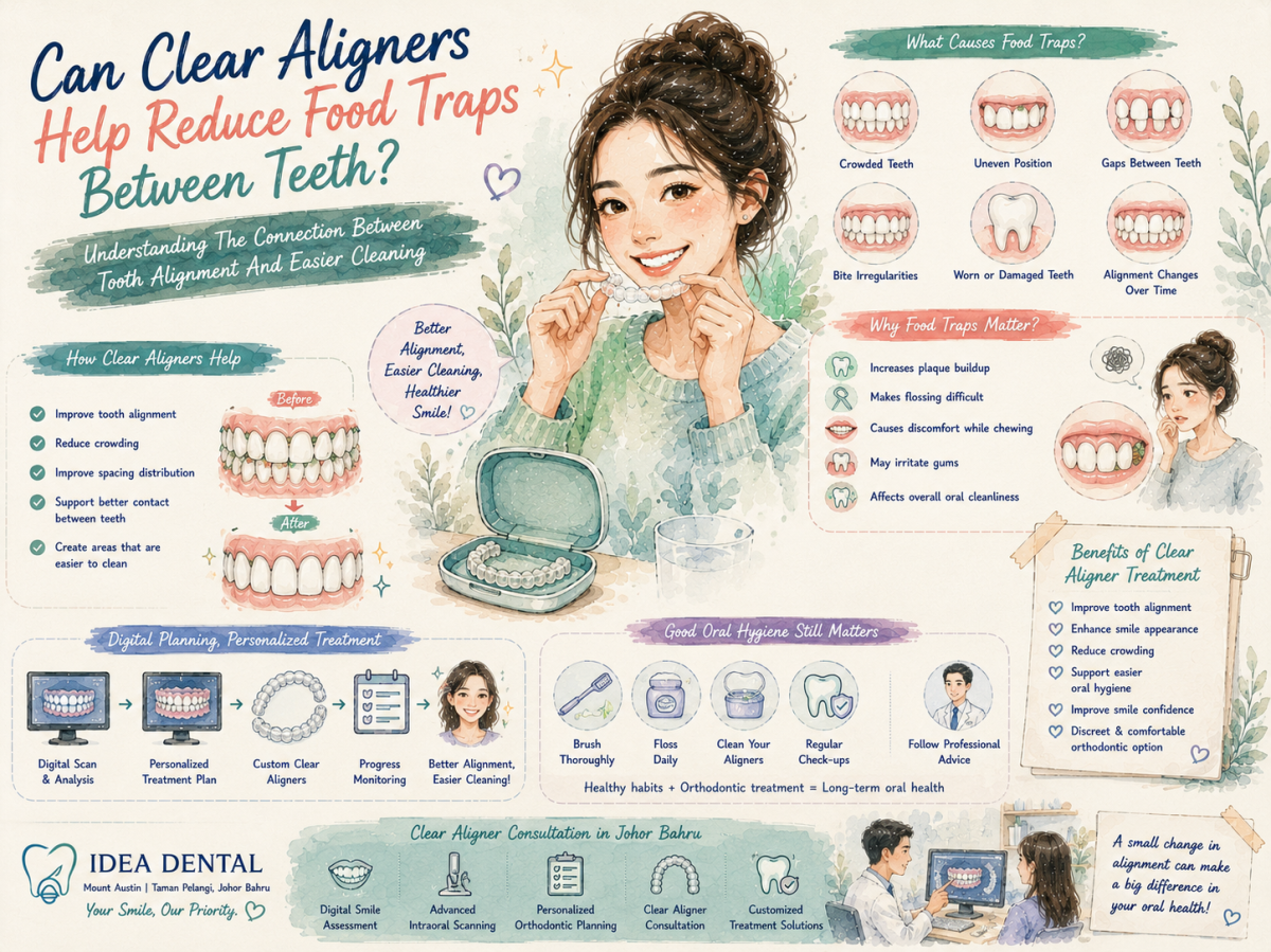 Can Clear Aligners Help Reduce Food Traps Between Teeth? Understanding The Connection Between Tooth Alignment And Easier Cleaning