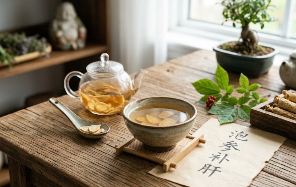 Ginseng Herbal Drink for Wellness 养生人参草本饮品