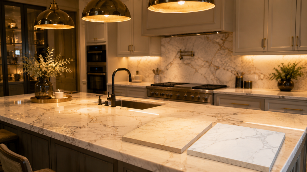 Why Warm Lighting Can Make an Expensive Marble Surface Look Yellow | Ten Feet