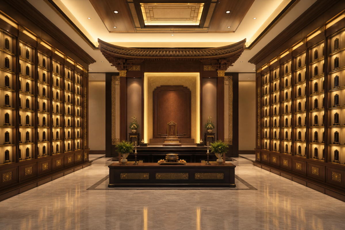Ancestral Tablet Design in KL for Temple Memorial Halls and Family Niches