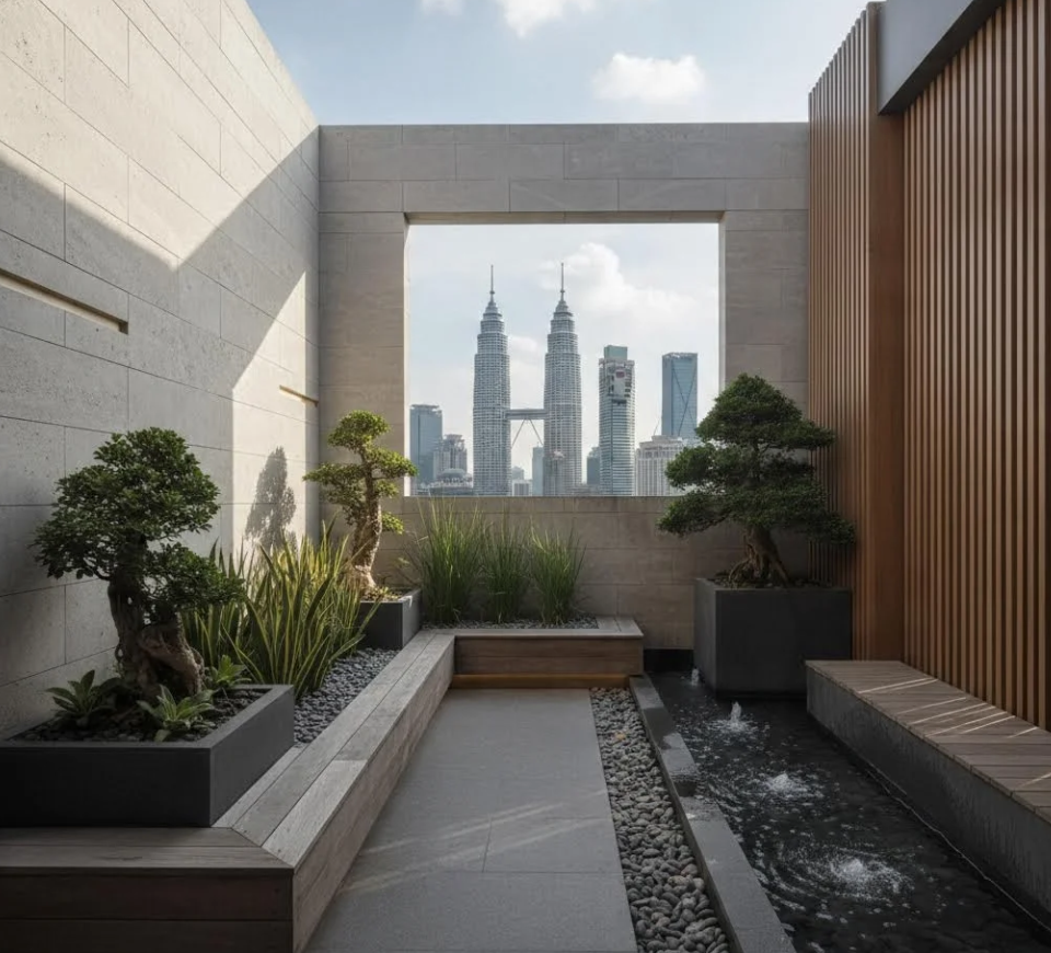 Narrow Outdoor Space Ideas That Work Kuala Lumpur - Eden Landscape Sdn Bhd 