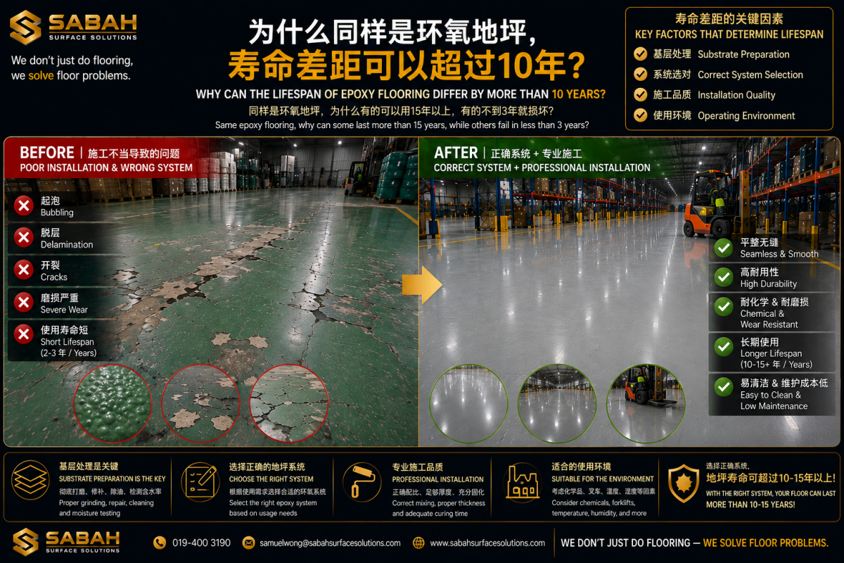 Why Some Epoxy Floors Last 15 Years While Others Fail Within 3 Years