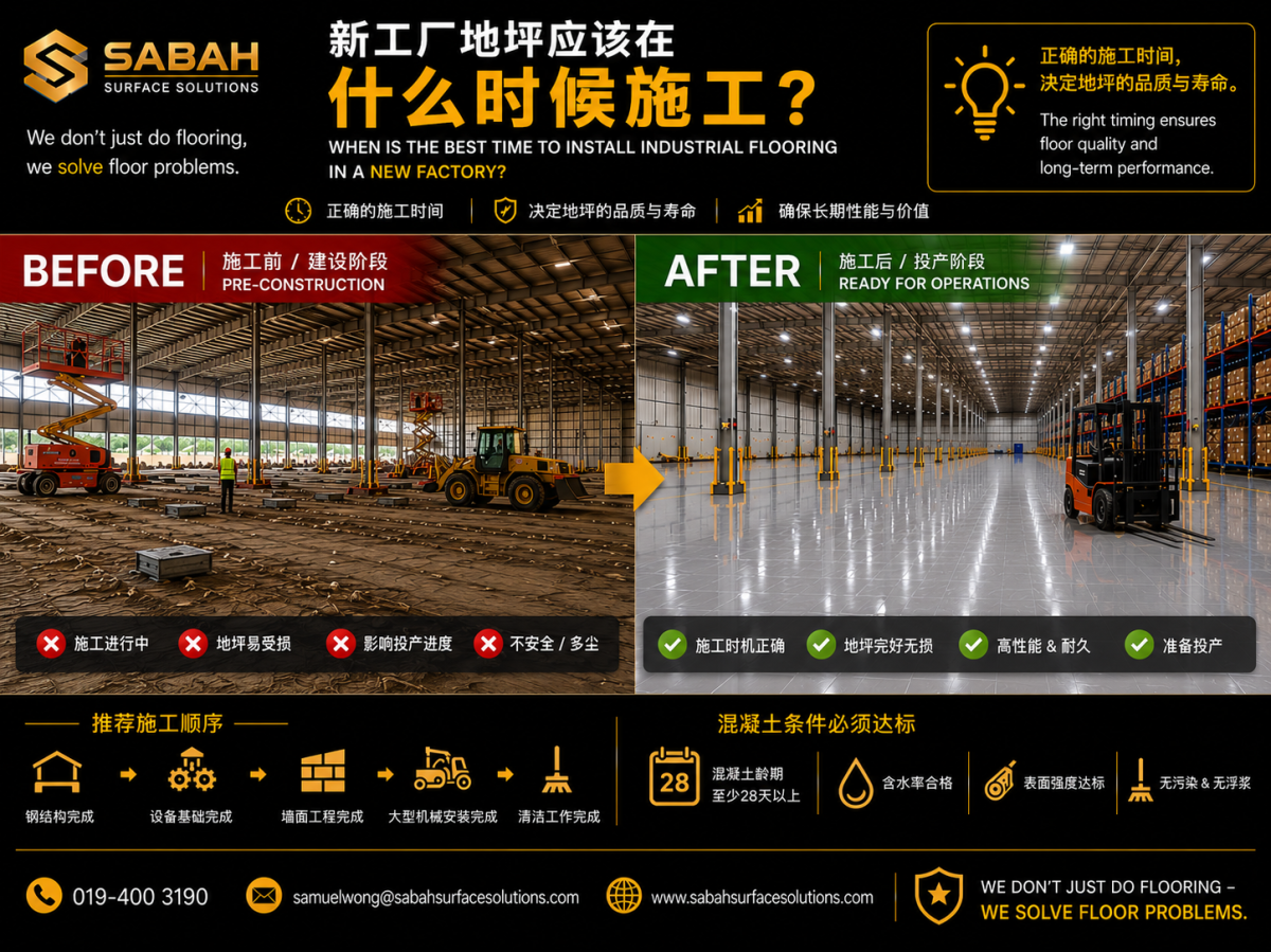 When Is the Best Time to Install Industrial Flooring in a New Factory?