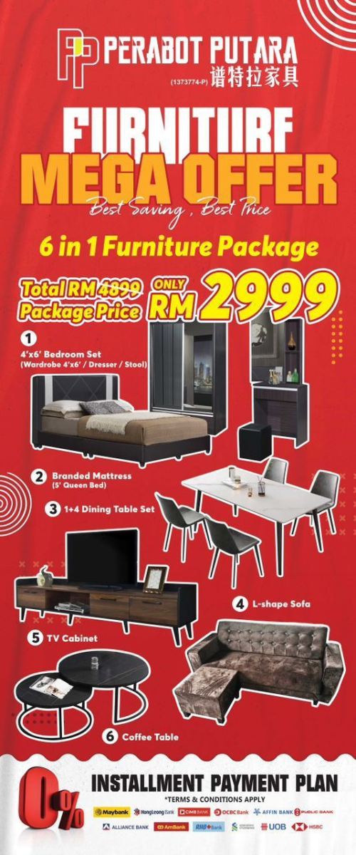 Perabot Putara Launches Unbeatable 6-in-1 Furniture Package & Flexible Installment Plans