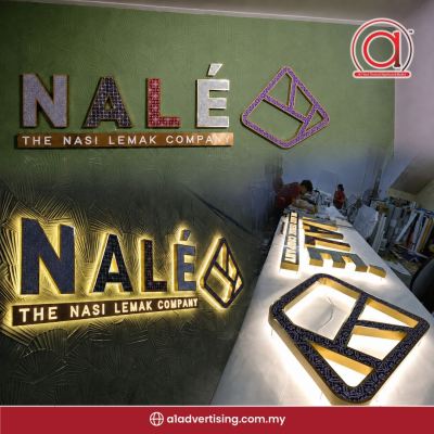 Custom Nasi Lemak Signage with Batik Design