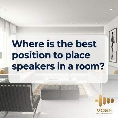 Where is the best position to place speakers in a room?