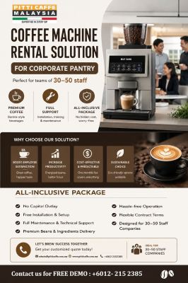 Coffee Machine Rental Malaysia for Corporate Pantry Solutions Premium Italian Coffee Experience for Offices with 30 50 Employees