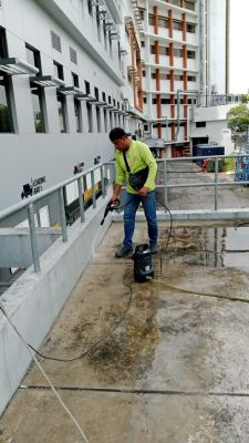 Waterproofing start at kota Damansara Hospital TNB Room roof top