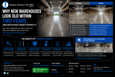 Why New Warehouses Look Old Within Two Years (And How Polished Concrete Prevents It)