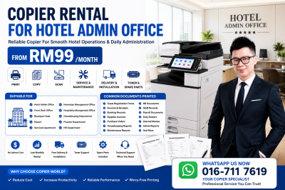 Copier Rental for Accounting Firm From RM99/Month | Audit Office Photocopier Rental Malaysia